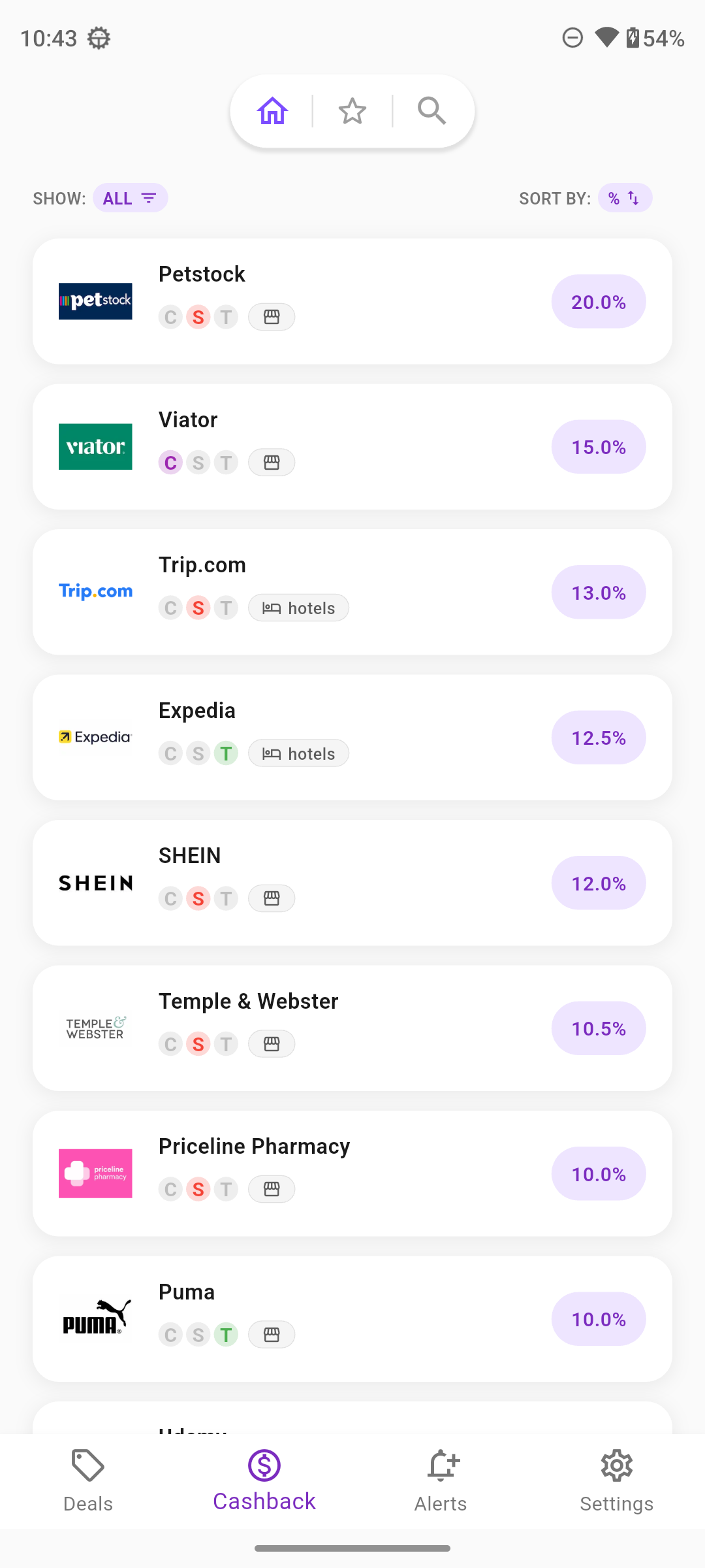 OzPerks app screenshot